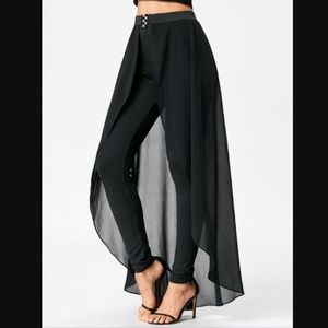 High Waisted Leggings with Belted Skirt